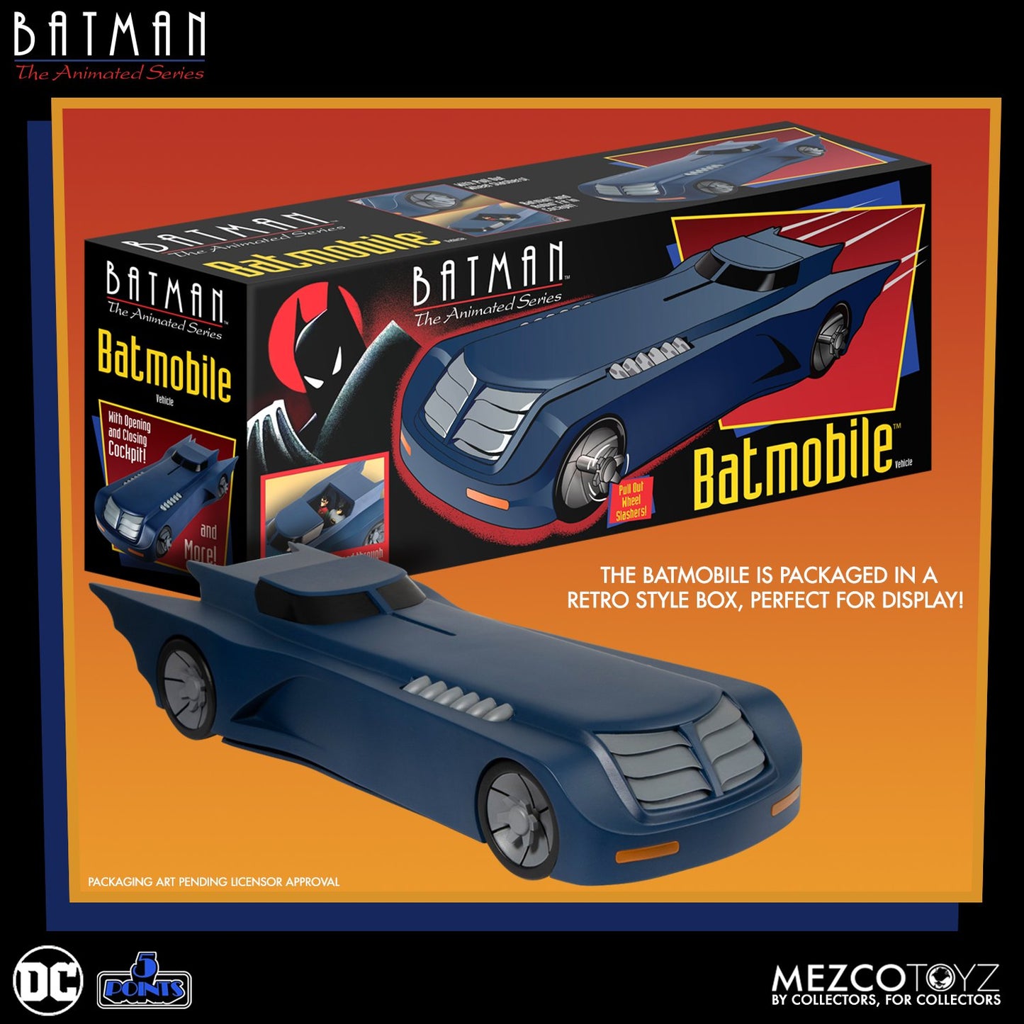 Mezco 5 Points Batman: The Animated Series Batmobile (2do Pago)
