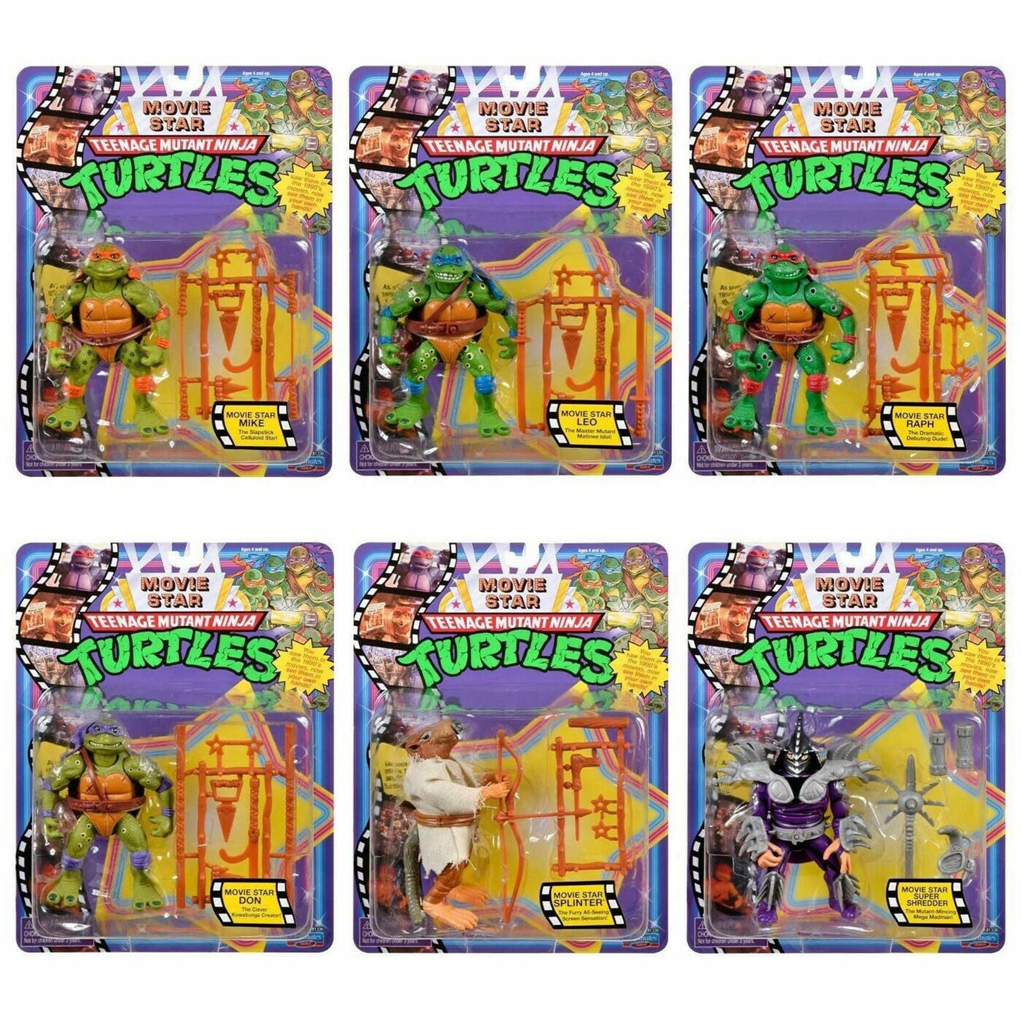 Playmates TMNT II The Secret of The Ooze Retro 6 Pack ENVIO