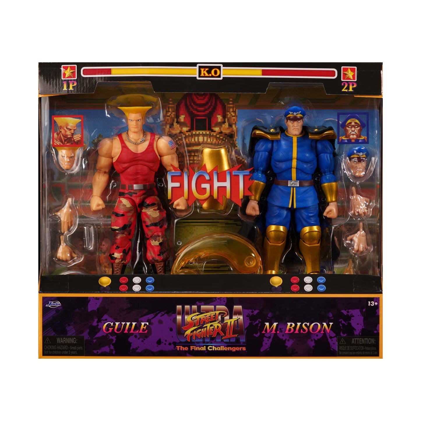 Jada toys Street Fighter II Guile vs M. Bison EXCLUSIVA