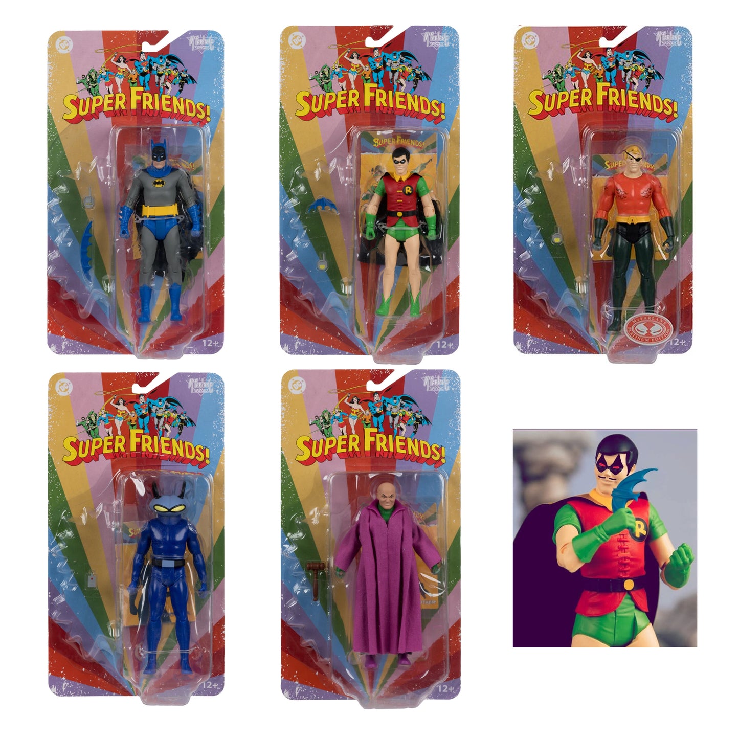 DC Super Friends Wave 15 (Batman V2/Black Manta/evil Aquaman/Judge Luthor/Robin/Evil Aquaman/Evil Robin) LIQUIDACION