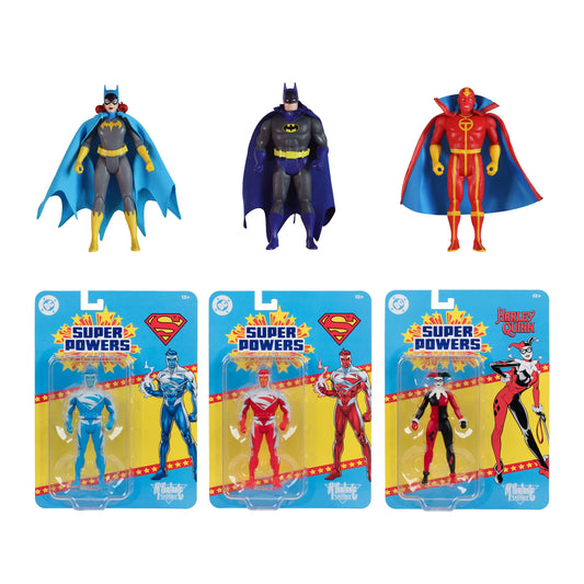 Super Powers Wave 15 (Batgirl/Batman 1990/Red Tornado/Superman Blue/Superman Red/Harley Quinn)